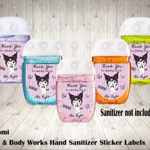 Kuromi Hello Kitty Fun Bath Body Works Hand Sanitizer Sticker Labels