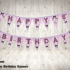 Kuromi Hello Kitty Fun Birthday Party Banner