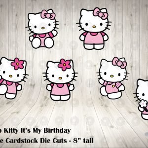 Hello Kitty Classic Pink Colorful Large Die Cuts