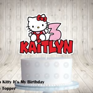 Hello Kitty Classic Red Colorful Cake Topper