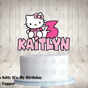Hello Kitty Classic Pink Colorful Cake Topper