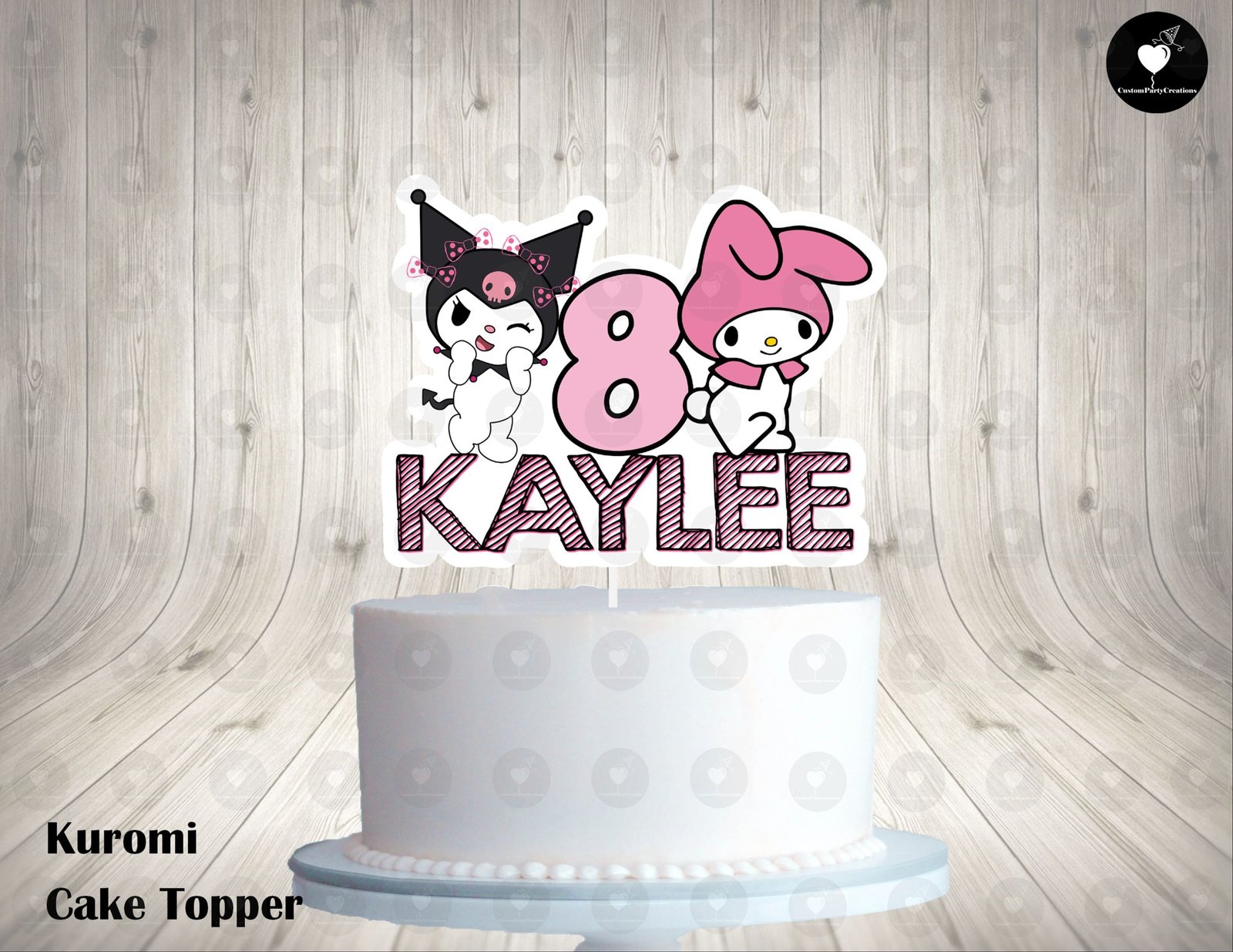 Kuromi My Melody Hello Kitty Fun Cake Topper 1 Kuromi My Melody Hello Kitty Fun Cake Topper