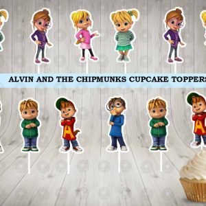 Alvin and the Chipmunks Animated Fun Colorful Cupcake Toppers