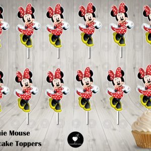 Minnie Mouse Colorful Fun Cupcake Toppers