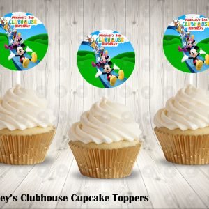 Mickey Mouse Clubhouse Fun Colorful Round Cupcake Toppers