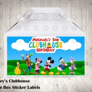 Mickey Mouse Clubhouse Fun Colorful Labels for Gable Boxes