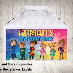 Alvin and the Chipmunks Animated Fun Colorful Labels for Gable Boxes