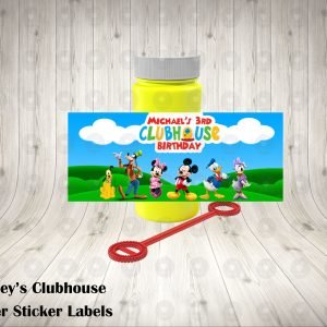 Mickey Mouse Clubhouse Fun Colorful Bubble Labels