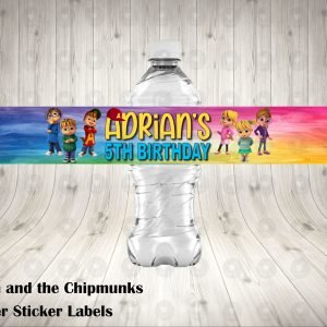 Alvin and the Chipmunks Animated Fun Colorful Water Labels