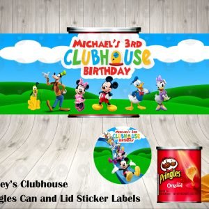 Mickey Mouse Clubhouse Fun Colorful Pringles Can and Lid Labels