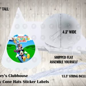 Mickey Mouse Clubhouse Fun Colorful Personalized Cone Hats