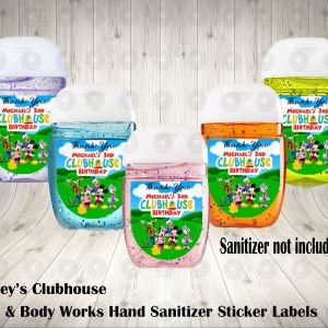 Mickey Mouse Clubhouse Fun Colorful Bath Body Works Hand Sanitizer Sticker Labels