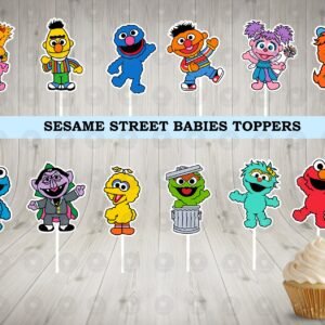 Sesame Street Babies Colorful Cupcake Toppers