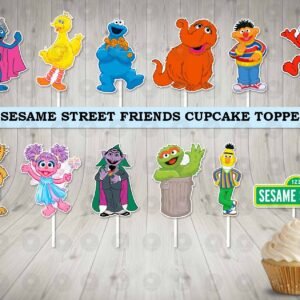 Sesame Street Friends Colorful Cupcake Toppers