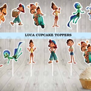 Luca Wild Colorful Cupcake Toppers