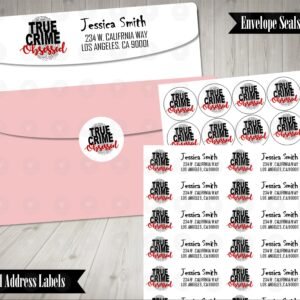 True Crime Obsessed Address Labels Mailing Labels