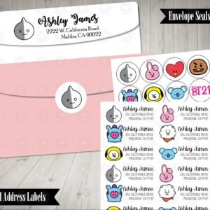 BT21 Colorful Address Labels Mailing Labels