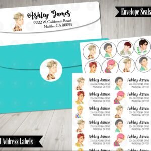 BTS Colorful Address Labels Mailing Labels