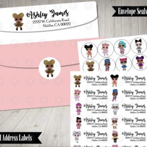 LOL Surprise Dolls Colorful Address Labels Mailing Labels