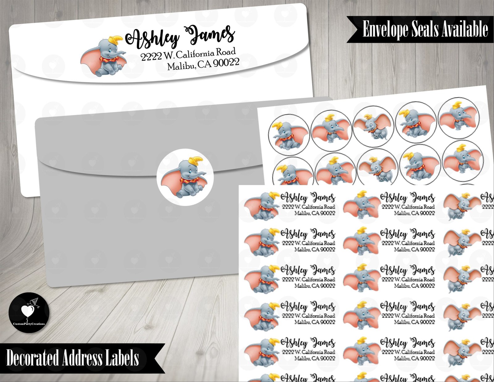 Dumbo Animated Colorful Address Labels Mailing Labels 1 Dumbo Animated Colorful Address Labels Mailing Labels