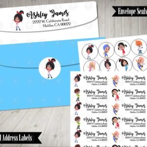 Cleo and Cuquin Colorful Address Labels Mailing Labels