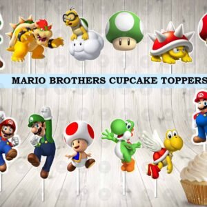 Mario Brothers Fun Cupcake Toppers