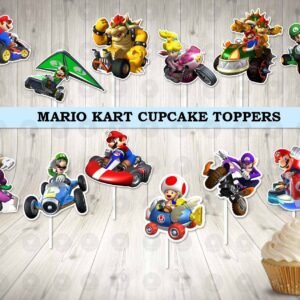 Mario Kart and Friends Cupcake Toppers