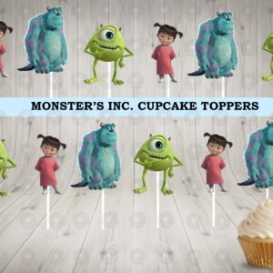 Monsters Inc Colorful Cupcake Toppers