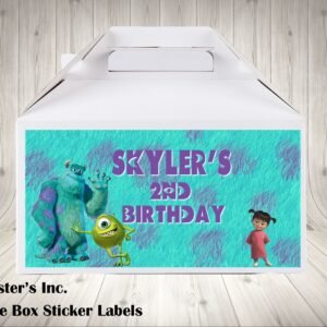 Monsters Inc Labels for Gable Boxes