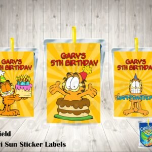 Garfield the Cat Capri Sun Labels