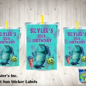 Monsters Inc Capri Sun Labels
