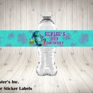 Monsters Inc Water Labels