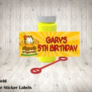 Garfield the Cat Bubble Labels