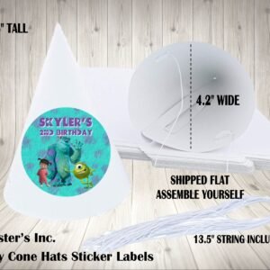 Monsters Inc Personalized Cone Hats