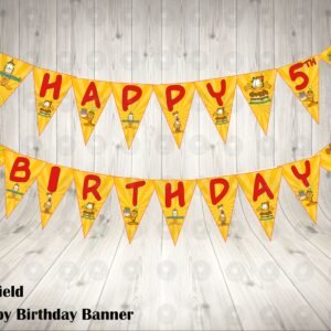 Garfield the Cat Birthday Party Banner