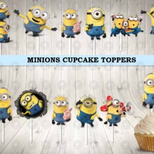 Minions Fun Colorful Cupcake Toppers