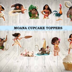 Moana Colorful Fun Cupcake Toppers