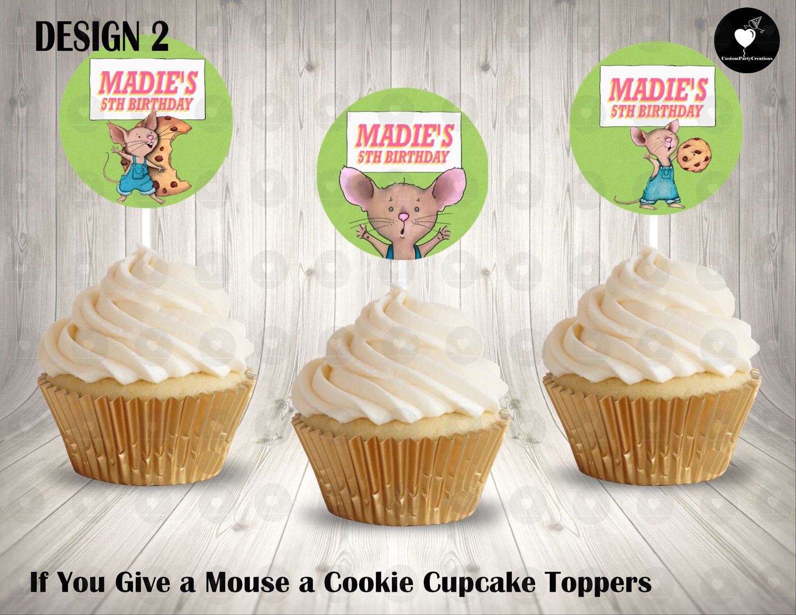 If You Give a Mouse a Cookie Round Cupcake Toppers 3 If You Give a Mouse a Cookie Round Cupcake Toppers
