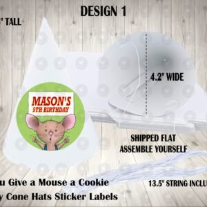 If You Give a Mouse a Cookie Personalized Cone Hats