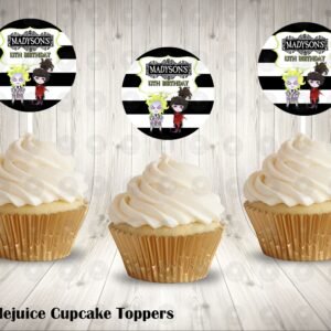 Beetlejuice Scary Round Cupcake Toppers