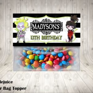 Beetlejuice Scary Favor Bag Toppers