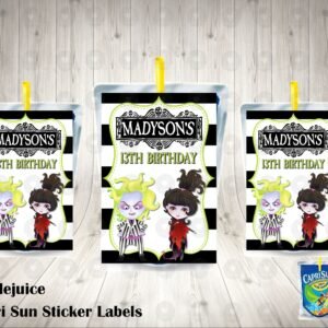 Beetlejuice Scary Capri Sun Labels