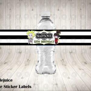 Beetlejuice Scary Water Labels