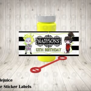 Beetlejuice Scary Bubble Labels