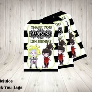 Beetlejuice Scary Thank You Tags