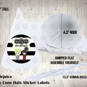 Beetlejuice Scary Personalized Cone Hats