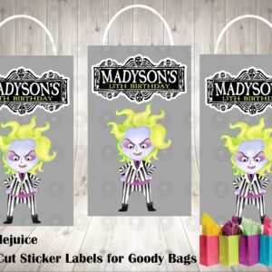 Beetlejuice Scary Die Cut Goody Bag Labels