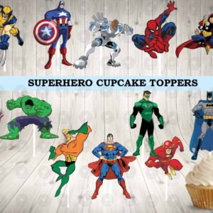 DC Marvel Superheroes Cupcake Toppers