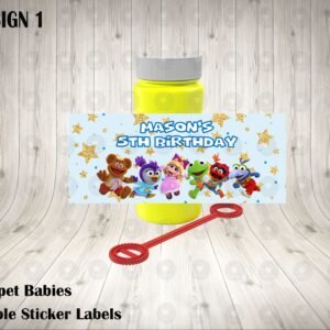 Muppet Babies Bubble Labels