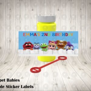 Muppet Babies Fun Colorful Bubble Labels